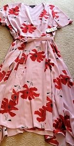 🌸🌸 NWT Alfani Wrap Dress Size 14 Blush Color Retails $99.50🌸🌸